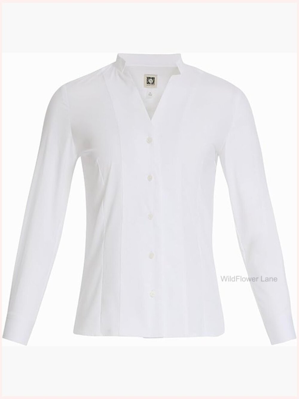 Long Sleeve Button Down Shirt - Regular Fit Poplin Blouse